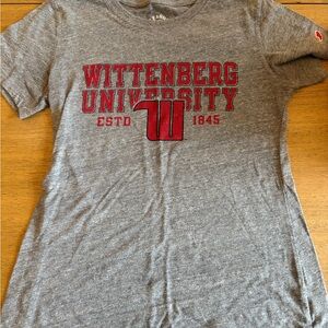 Wittenberg University women’s super soft small League Gray T-Shirt
